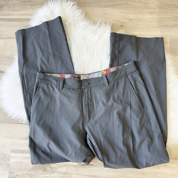 Lululemon Men’s Gray Striped Comic Book Waist Athletic Pants 38 SJ - Picture 1 of 4
